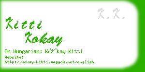 kitti kokay business card